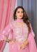 Picture of Georgette Light Coral Straight Cut Salwar Kameez