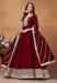 Picture of Sightly Silk Maroon Anarkali Salwar Kameez