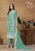 Picture of Organza Cadet Blue Straight Cut Salwar Kameez