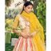 Picture of Well Formed Chiffon Pale Golden Rod Lehenga Choli