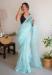 Picture of Marvelous Organza Pale Turquoise Saree