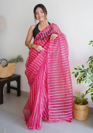 Picture of Marvelous Organza Pale Violet Red Saree