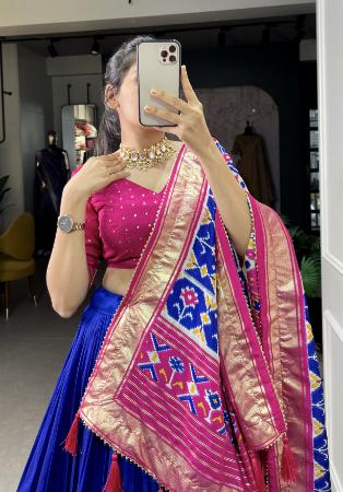 Picture of Beauteous Silk Midnight Blue Lehenga Choli