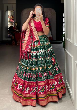 Picture of Resplendent Silk Dark Sea Green Lehenga Choli