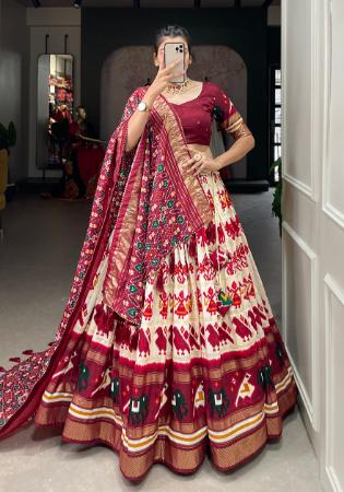 Picture of Superb Silk Beige Lehenga Choli