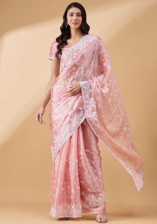 Picture of Fascinating Chiffon Dark Salmon Saree