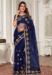 Picture of Gorgeous Net & Silk Dark Slate Grey Saree