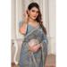 Picture of Comely Net & Silk Slate Grey Saree