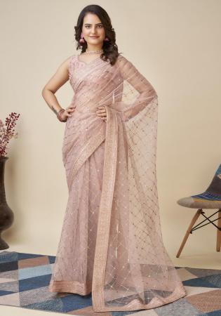 Picture of Superb Net Pink Saree