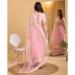 Picture of Resplendent Net Light Pink Saree