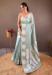 Picture of Fine Linen Dark Sea Green Saree