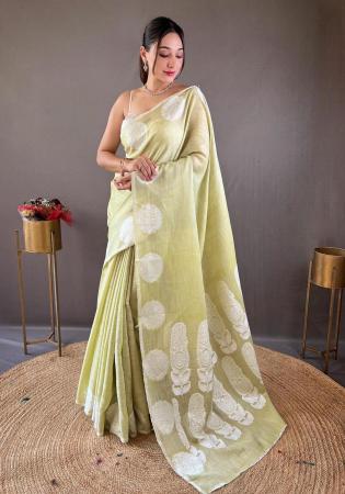 Picture of Graceful Linen Tan Saree