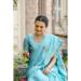 Picture of Enticing Cotton Pale Turquoise Saree