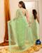 Picture of Fine Net Dark Khaki Saree