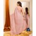 Picture of Radiant Georgette Dark Salmon Saree