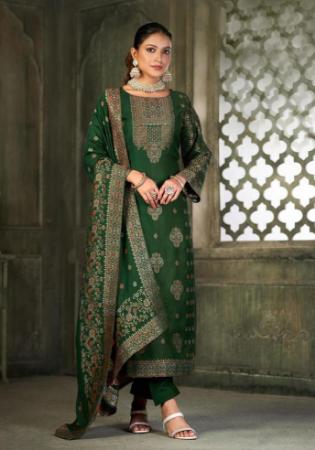 Picture of Pretty Chiffon Sea Green Straight Cut Salwar Kameez