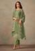 Picture of Organza Dark Olive Green Straight Cut Salwar Kameez