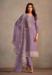 Picture of Resplendent Organza Plum Straight Cut Salwar Kameez