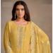 Picture of Ravishing Organza Khaki Straight Cut Salwar Kameez