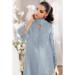 Picture of Georgette Light Slate Grey Straight Cut Salwar Kameez