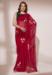 Picture of Good Looking Organza Dark Red Saree