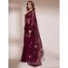 Picture of Shapely Organza Maroon Saree