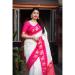 Picture of Alluring Silk White Smoke Saree