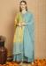 Picture of Fascinating Silk Khaki Straight Cut Salwar Kameez