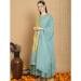 Picture of Fascinating Silk Khaki Straight Cut Salwar Kameez