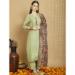 Picture of Lovely Silk Tan Straight Cut Salwar Kameez