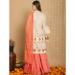 Picture of Sightly Silk Beige Straight Cut Salwar Kameez