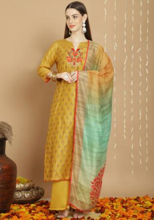 Picture of Comely Silk Peru Straight Cut Salwar Kameez