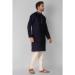 Picture of Nice Silk Navy Blue Kurtas