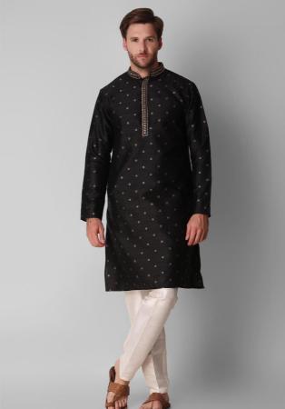 Picture of Appealing Silk Black Kurtas