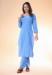 Picture of Cotton Cornflower Blue Readymade Salwar Kameez