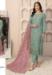 Picture of Georgette Dark Sea Green Straight Cut Salwar Kameez