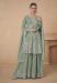 Picture of Chiffon Dark Sea Green Straight Cut Salwar Kameez