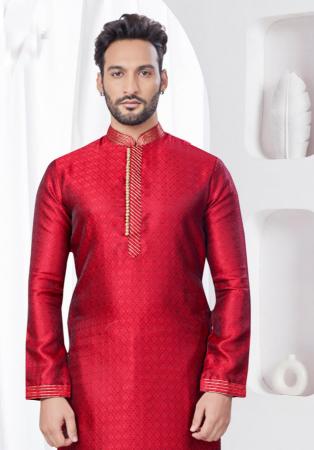 Picture of Taking Silk Maroon Kurtas