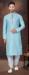 Picture of Well Formed Silk Light Blue Kurtas