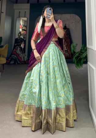 Picture of Alluring Silk Dark Sea Green Lehenga Choli