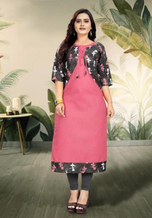 Picture of Ravishing Cotton Light Coral Kurtis & Tunic