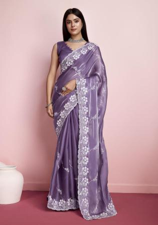 Picture of Taking Chiffon Plum Saree