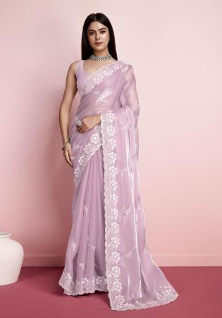 Picture of Fascinating Chiffon Light Pink Saree