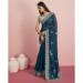 Picture of Comely Georgette Navy Blue Saree