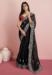 Picture of Pretty Georgette Black Saree