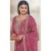 Picture of Alluring Organza Pink Straight Cut Salwar Kameez