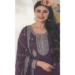 Picture of Graceful Organza Dim Gray Straight Cut Salwar Kameez