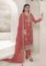 Picture of Organza Indian Red Straight Cut Salwar Kameez