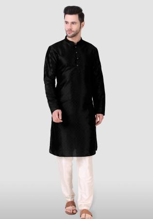 Picture of Alluring Silk Black Kurtas