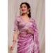 Picture of Lovely Georgette Pale Violet Red Saree